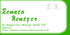 renato mentzer business card